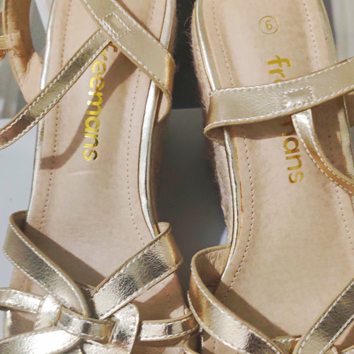 Women gold strappy - f&f,