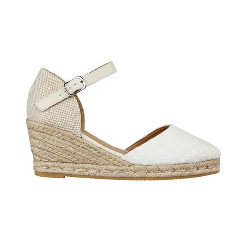 Wedge heel espadrille white - espadrille,