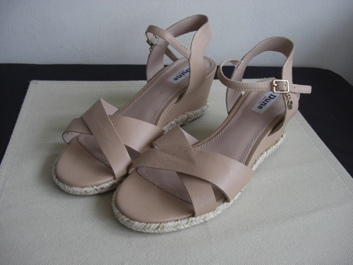 Dune leather sandals wedge - leather,