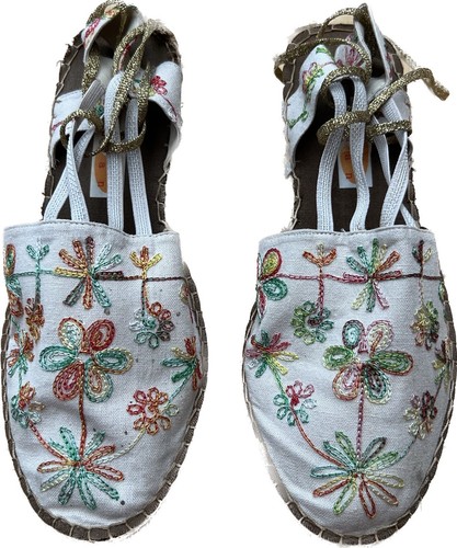 Embroidered espadrille - embroidered,