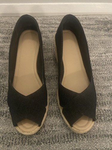 Women black peep - black, toe
