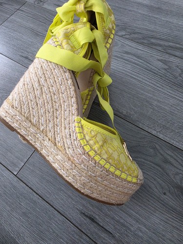 Yellow high espidrilles - yellow,