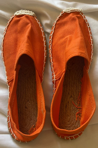 Orange espadrilles size 5 - orange,