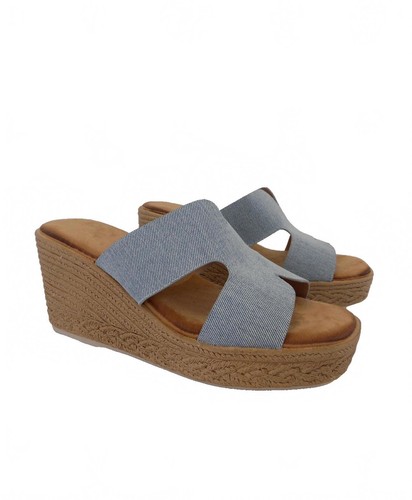 Wedge platform sandals blue - sandals,