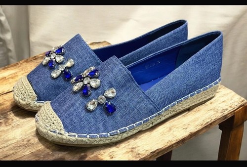 Women blue espadrilles - blue,