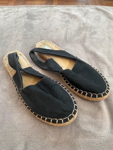Primark black canvas slingback - primark,