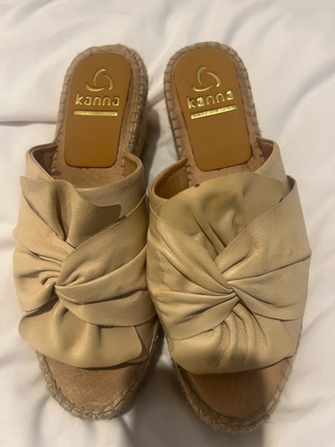 Kanna beige leather knotted - kanna,