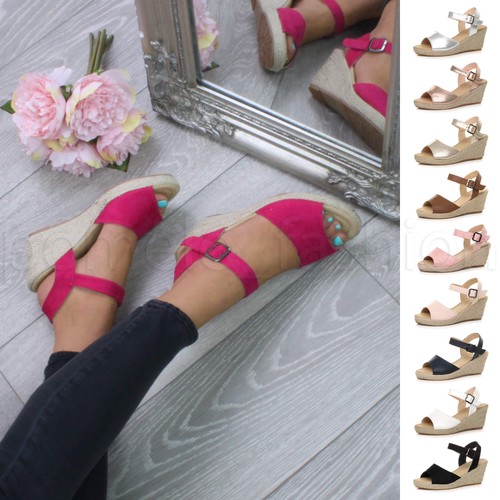 Womens ladies medium wedge
