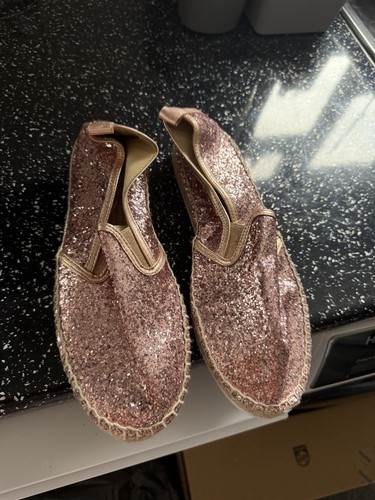 Pink glitter espadrilles size - glitter,